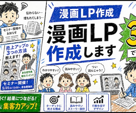 漫画LP・漫画広告作ります イメージ1