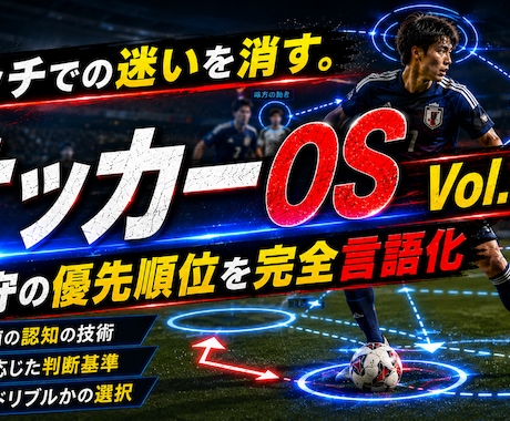 サッカーOS②｜個人のプレー優先順位を攻略します ピッチでの迷いを消す。攻守の「優先順位」を完全言語化します イメージ1