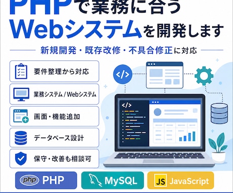 PHPで業務に合うWebシステムを開発します イメージ1
