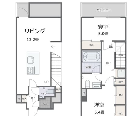 間取り図、3000円で3件お受けします 間取り図の場合、修正回数は3枚の合計です。 イメージ1