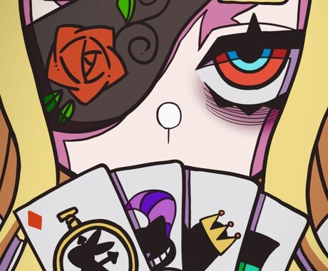 ポップかつ少し不気味なアイコン描きます イメージ1