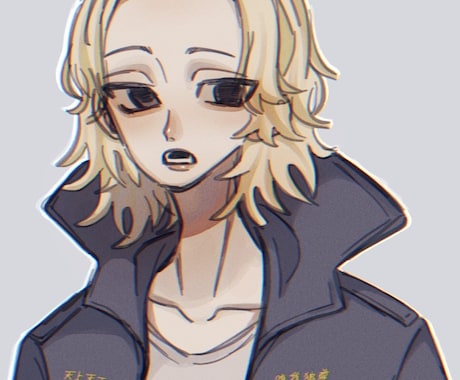病みかわいいアイコン描きます TwitterやLINEなどのアイコンに使えます♪ イメージ2