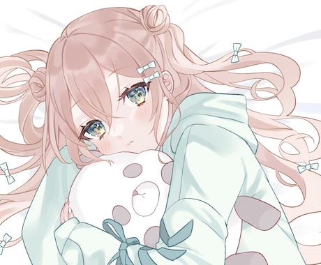 目がキラキラした女の子のイラストを描きます イメージ1