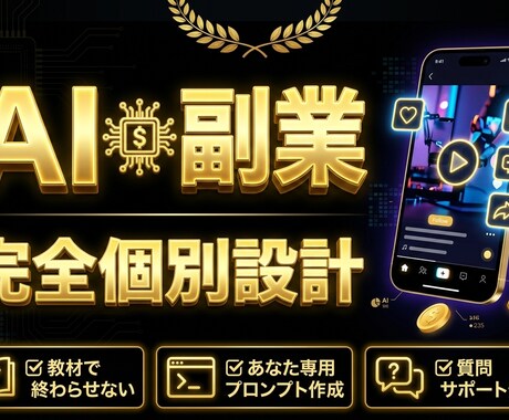 AIショート副業を“あなた用”に設計します AIで稼ぐ力と考え方を最速習得 イメージ1