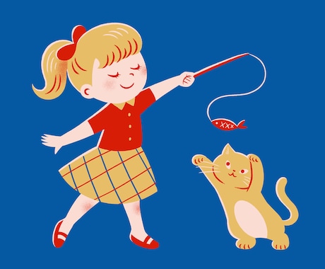 グッズや挿絵に！レトロでかわいいイラスト制作します イメージ1