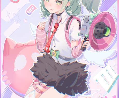 可愛い女の子の一枚絵を描きます 可愛く、優しい雰囲気のイラストをご用意します！ イメージ1