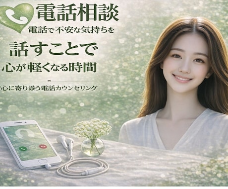 電話で不安な気持ちを整えます 話すことで、少し気持ちが楽になる時間 イメージ1