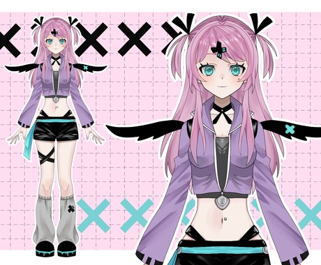キャラデザからパーツ分け制作します あなたのVtuber用キャラクター制作！ イメージ1
