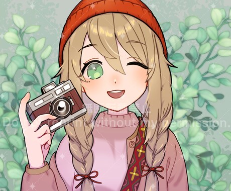 バストアップイラストを描きます 各種アイコンやyoutubeのサムネイルなどの用途 イメージ2