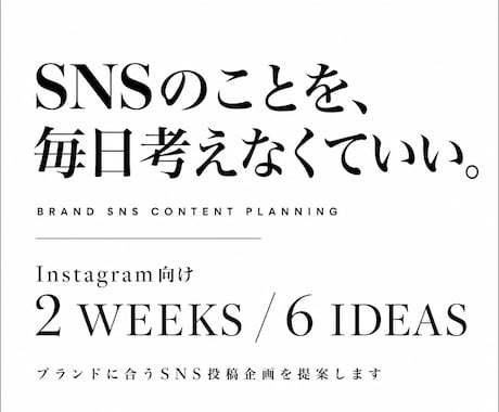 ブランドに合うSNS投稿企画を提案しますます イメージ1
