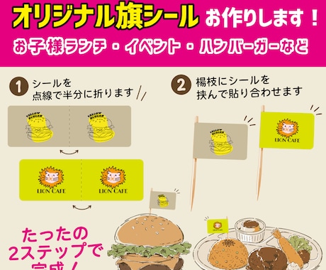 オリジナル旗シールつくります 初心者さんでも安心！デザインから入稿まで！ イメージ1