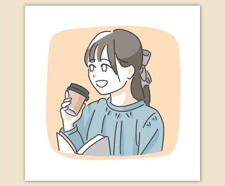 テンプレート記入＋写真で、カンタンに依頼できます かわいい。大人っぽい。シンプルだけど世界に1つの似顔絵です♪ イメージ1