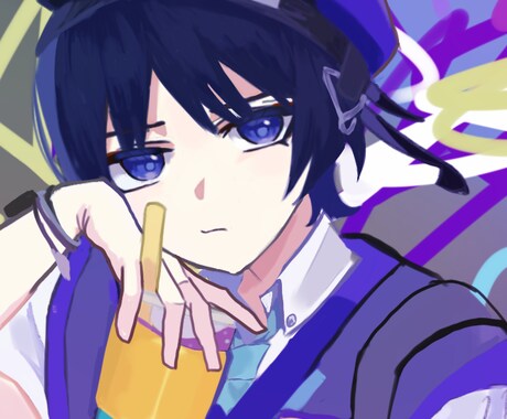 目立つ厚塗り風アイコンイラスト描きます あなただけのオリジナルイラストを描きあげます。 イメージ1