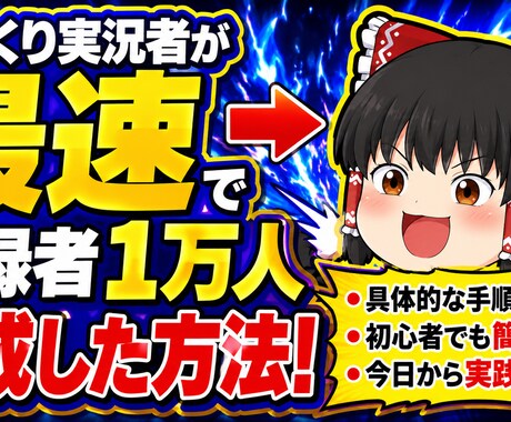 クリックされるサムネ制作をします YouTube運営経験を活かして制作します イメージ1
