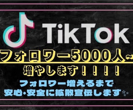 TikTokフォロワー増えるまで拡散宣伝します フォロワー5000人〜圧倒的ボリュームと圧倒的最安値！ イメージ1