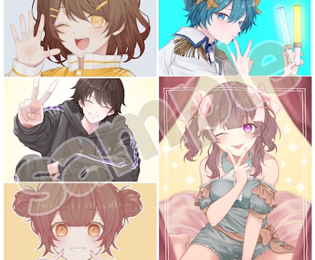 様々な用途の可愛い・かっこいいイラスト描きます キャラデザから、アイコン、立ち絵、一枚絵などお任せください！ イメージ2