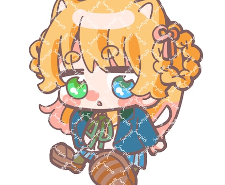 かわいい女の子のミニキャラ描きます 安く早く可愛い！幅広い使用用途です！ イメージ2