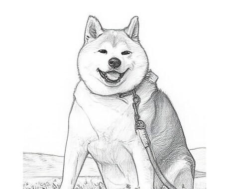 うちの子（ペット）が塗り絵に！写真を塗り絵にします あなたの大切な子を塗り絵にします！ イメージ1