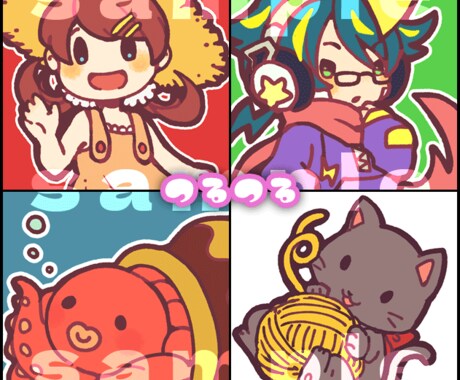 商用利用可！ほんわか可愛いSNS用アイコン描きます 残り2名！シンプルお得にかわいいアイコンを入手しませんか？ イメージ2