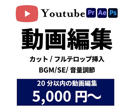 YouTube用フルテロップ動画５千円で編集します ビジネス動画・エンタメ動画・切り抜き動画 ご相談ください！ イメージ1