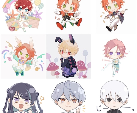 かわいいデフォルメイラストの制作承ります 動画やグッズ制作、LINEスタンプ制作などに！ イメージ1