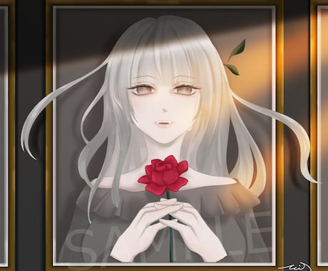 ちょっぴりダークで儚い★繊細な世界をお描きします お値引中○ 動画サムネ、Vtuber、MV、書籍表紙など！ イメージ1
