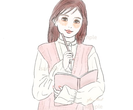 ふんわり可愛い♡カットイラスト描きます SNSなど用途に合わせたオリジナルイラストお描きします イメージ2