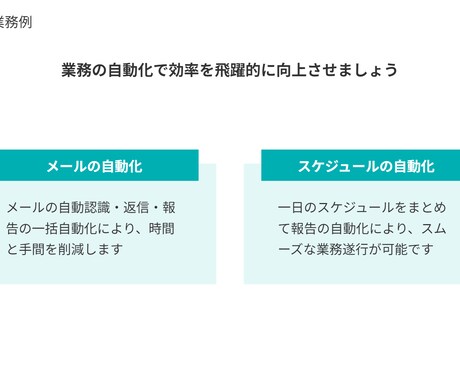 煩雑な業務を生成AIで自動化・効率化します 生成AIの利用に慣れて、タスクをどんどん効率化させましょう！ イメージ2