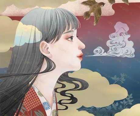 繊細な和のイラストを制作いたします 日本の伝統美を取り入れた和風イラストを制作いたします。 イメージ2