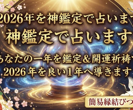 2026年を神鑑定で占います あなたの一年を鑑定＆開運祈祷で2026年を良い1年へ導きます イメージ1