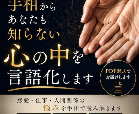 恋愛・仕事・人間関係の悩みを手相で読み解きます あなたも気づいていない心のクセを言語化 イメージ1