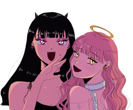 SNS用の女の子のアイコン描きます おしゃれで人の目を引くアイコンはいかがですか？ イメージ1