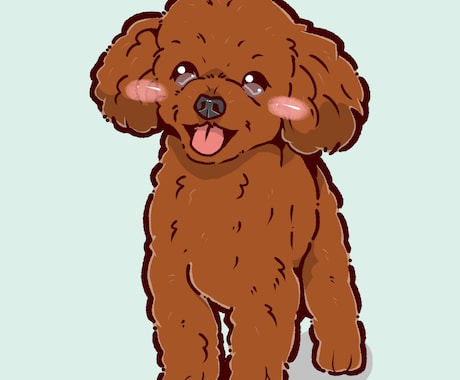 犬の似顔絵をシンプルで可愛く描きます 愛犬をやさしいタッチでイラストにします イメージ2