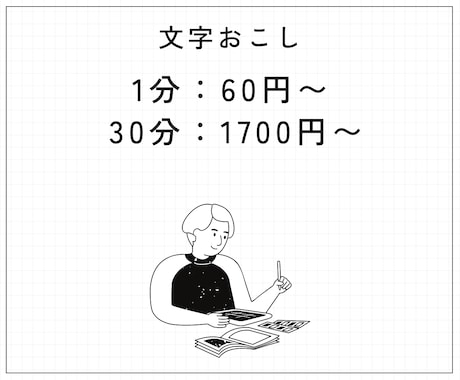 5月まで【特別価格】動画・音声の文字起こし承ります 現役エンジニアがあなたの作業をサポートします！ イメージ1