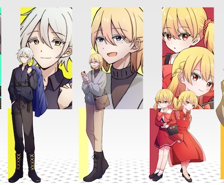 最短即日！シンプルで可愛い立ち絵お描きします 【4月中限定特別価格！全身3000～！】 イメージ2