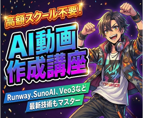 高額スクール不要！ AI動画作成講座を販売します 初心者でもプロ級AI動画が作れる最新技術の動画教材 イメージ1