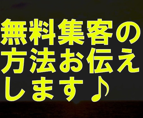 無料でできる集客の方法お伝えします 初心者方へまずは無料でできる集客の方法をお伝えします。 イメージ1