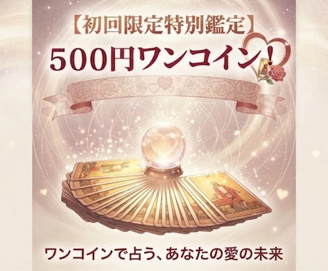 恋占いであなたの恋を占います 恋の運勢はどんな運勢なのかワンコインで占います。 イメージ1