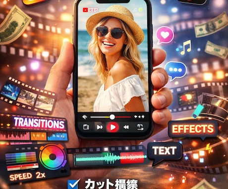 ショート動画の編集完璧に素早くこなします イメージ1