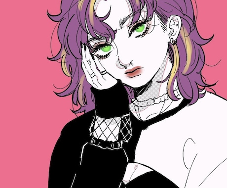 挿絵やアイコン、動画サムネ等色々描きます 漫画調やフルカラーまで対応！バストアップ〜全身まで！ イメージ2