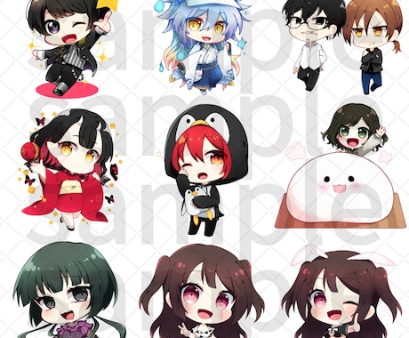 デフォルメイラストお描きします sns用のアイコン以外や個人グッズ、別途料金で商用利用も可！ イメージ2