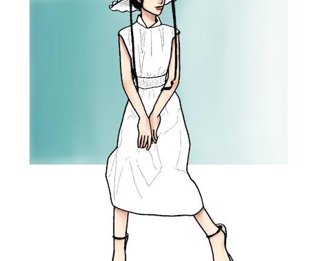 全身イラスト描きます 好きな服×似顔絵でイラスト描きます イメージ1