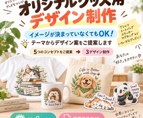 オリジナルグッズ用デザインを制作します イメージ1