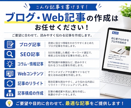 AIでブログ記事・Web記事を作成します 読みやすく伝わる記事を丁寧に作成します イメージ2