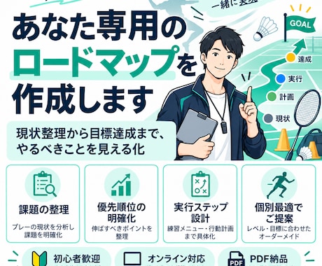 競技目標までのロードマップを設計します イメージ1