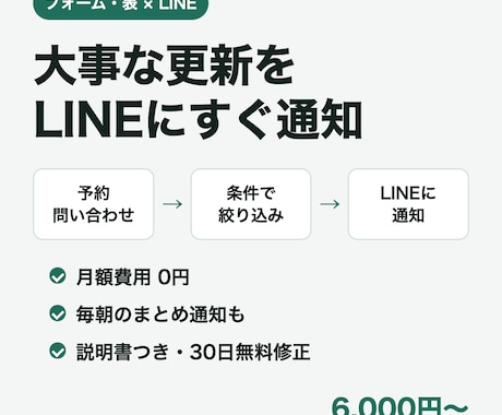 フォームや表の更新をLINEに自動で通知します イメージ1