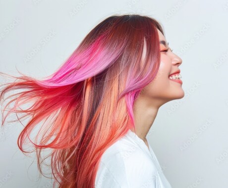 3枚セット！AI「ヘアサロンモデル」画像生成します 美容室・美容サロン向け！風にたなびくロングヘアが得意です。 イメージ1