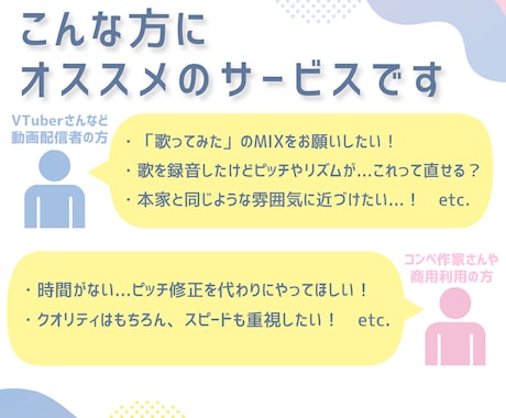 1音1音丁寧に。歌ってみた etc. MIXします “うまく聴こえる” だけじゃなく “魅力が伝わる” MIXを イメージ2