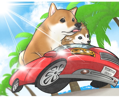 似てて可愛いペットの似顔絵お描きします 作画アイテムオプション料金なし！ イメージ2