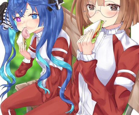 女の子のイラストを描きます 一次創作・オリキャラの一枚絵をお描きします イメージ2